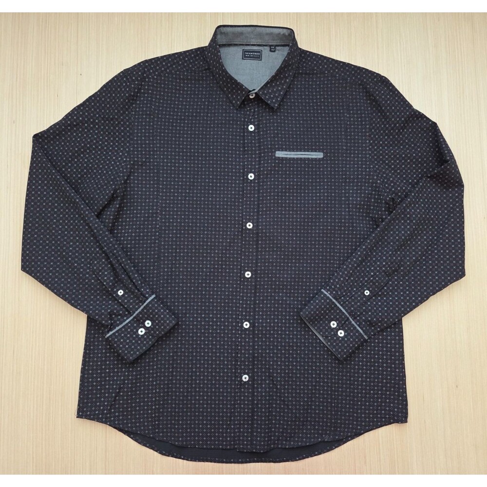 7 Diamonds Fit Mens 2XL XXL Black Print SMK-6145 Finesse Buckle Exclusive